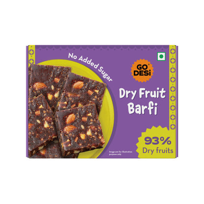 Image 1 of Go desi Dry Fruit Barfi | Made with 93% Dry Fruits