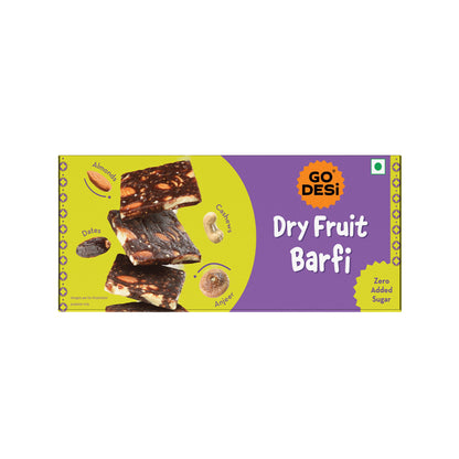 Image 1 of Go desi Dry Fruit Barfi | Made with 93% Dry Fruits | Pack of 6