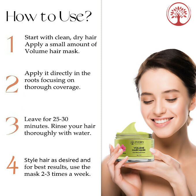 Image 4 of Ivory Natural Hair Volume Mask - Hair Volume And Length For Both Men & Women