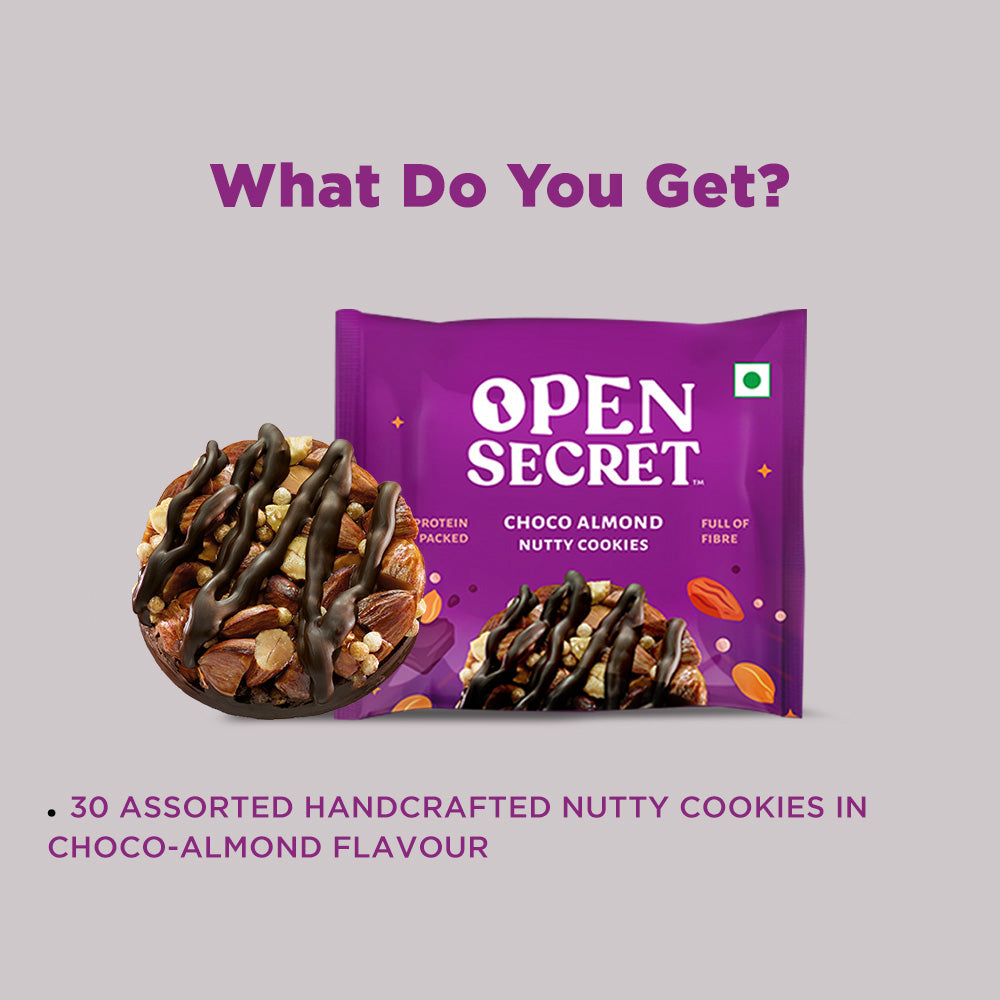 Image 3 of Open Secret Choco Almond Nutty Cookies - Pack of 30
