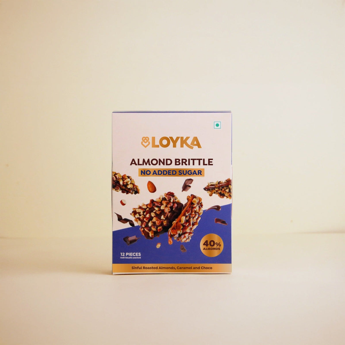 Image 2 of Loyka Almond Brittle 12 pcs Box (No Added Sugar)