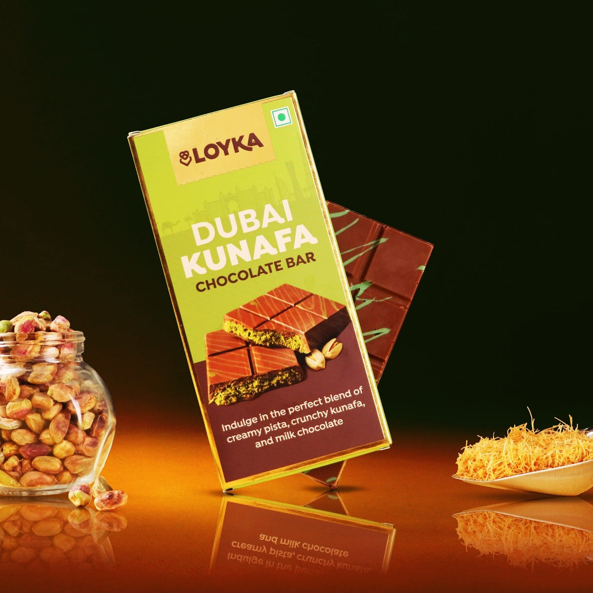 Image 1 of Loyka Dubai Kunafa Chocolate Bar