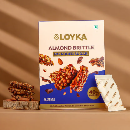 Image 3 of Loyka Almond Brittle 12 pcs Box (No Added Sugar)