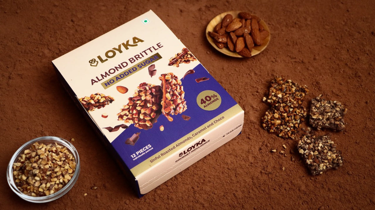 Image 5 of Loyka Almond Brittle 12 pcs Box (No Added Sugar)