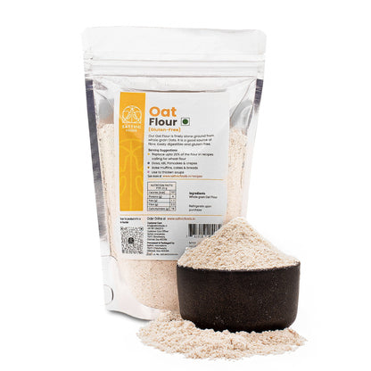 Image 7 of 750 gm for the product Sattvic Foods Oat Flour | Stone-Ground, Whole-Grain & Gluten-Free