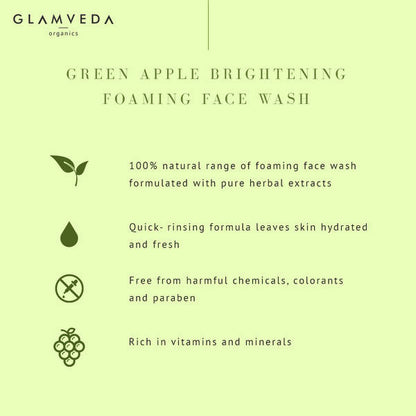 Image 4 of Glamveda Green Apple Brightening Foaming Face Wash