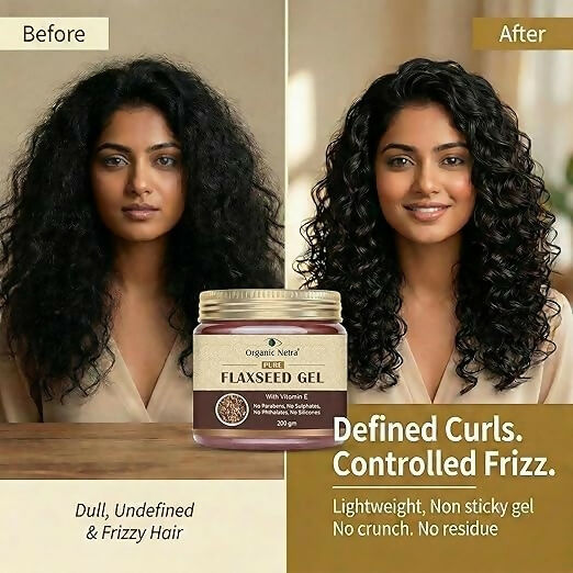Image 4 of Organic Netra Pure Flaxseed Gel with Vitamin E for Hair and Skin Strengthens