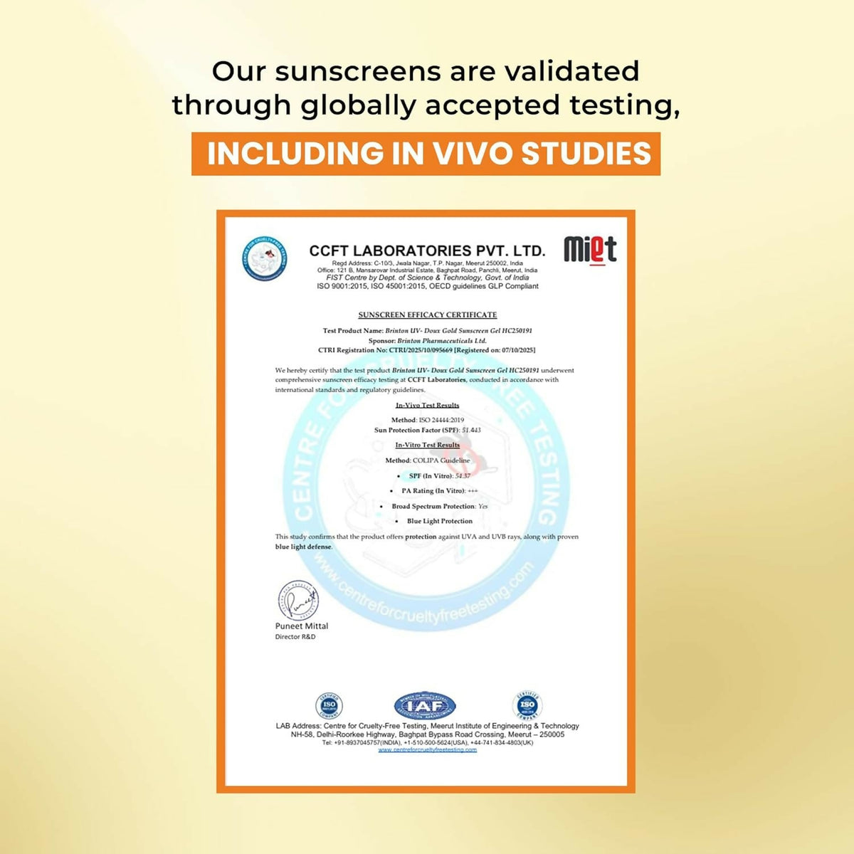 Image 4 of Brinton UV Doux Silicone Sunscreen Gel SPF 50 PA+++