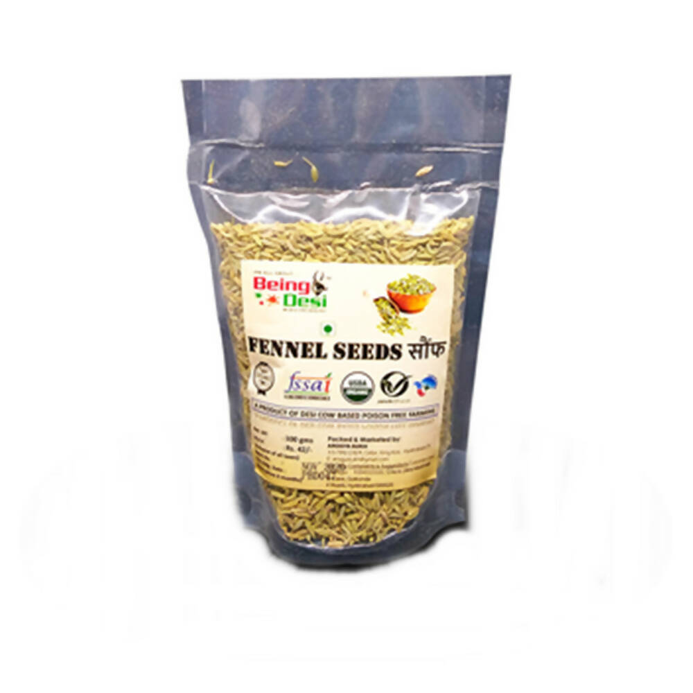 Image 1 of 100 gm / Pack of 1 for the product Being Desi Fennel Seeds