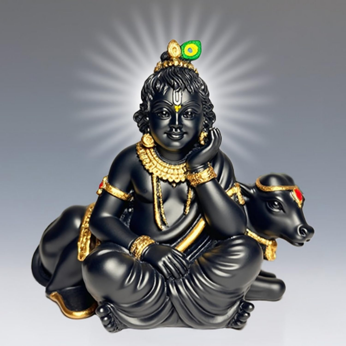 Image 3 of Kanha Ji with Cow