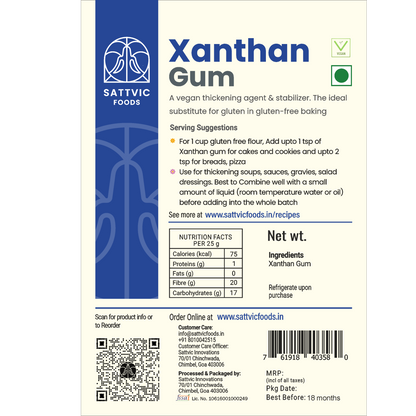 Image 6 of Sattvic Foods Xanthan Gum (Gluten-free/Vegan thickening)