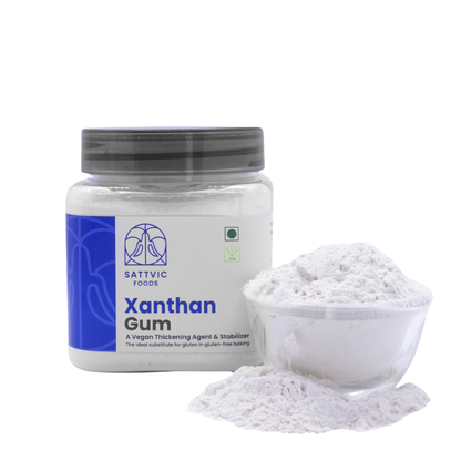 Image 8 of 100 gm for the product Sattvic Foods Xanthan Gum (Gluten-free/Vegan thickening)
