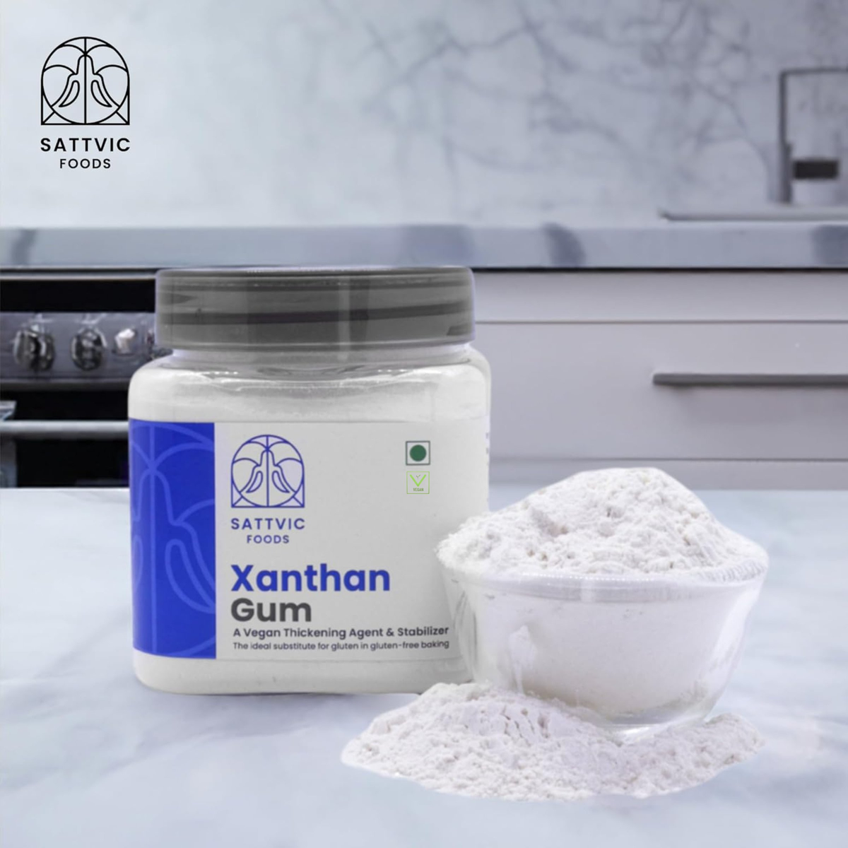 Image 2 of Sattvic Foods Xanthan Gum (Gluten-free/Vegan thickening)