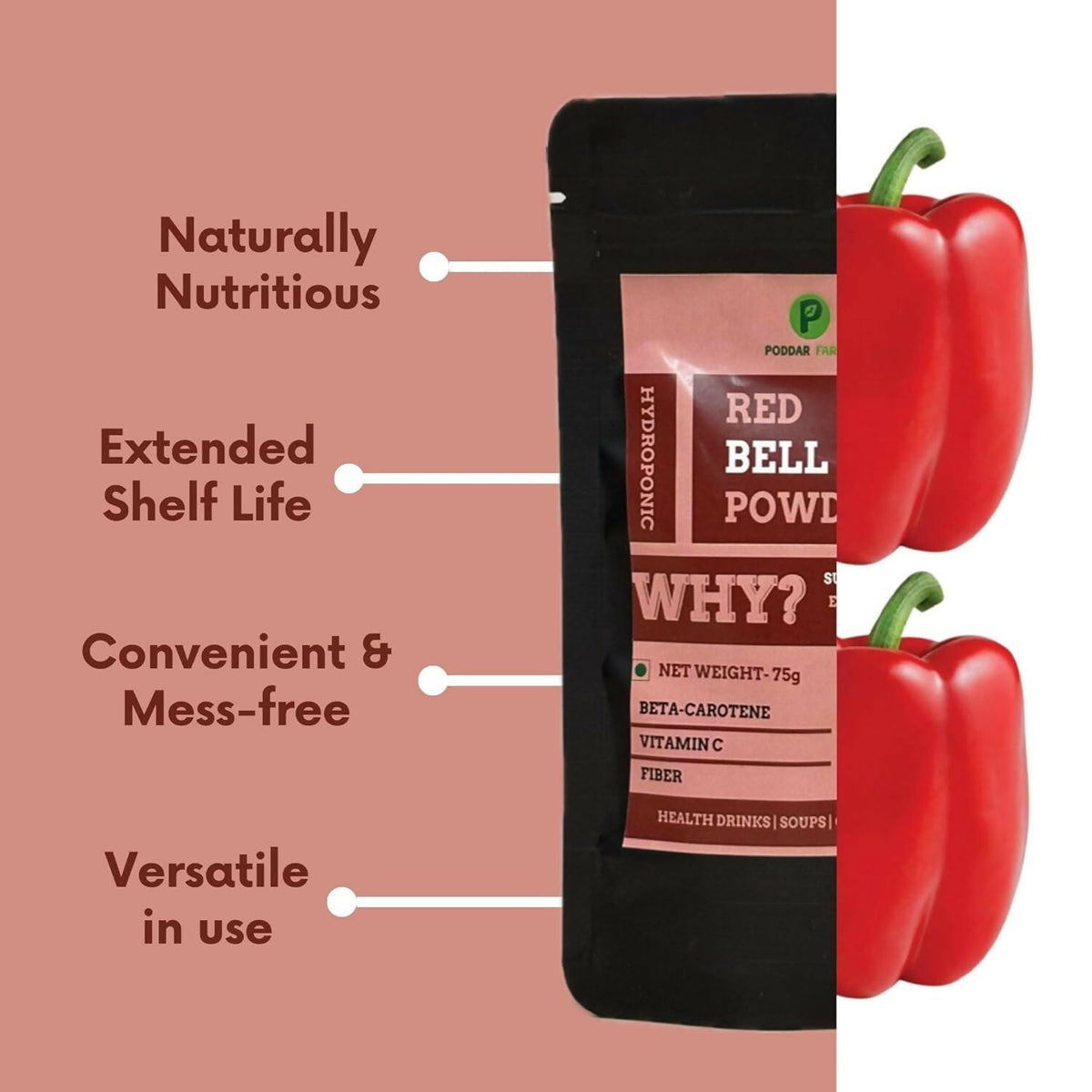 Image 2 of Poddar Farms Premium Red Bell Pepper Powder