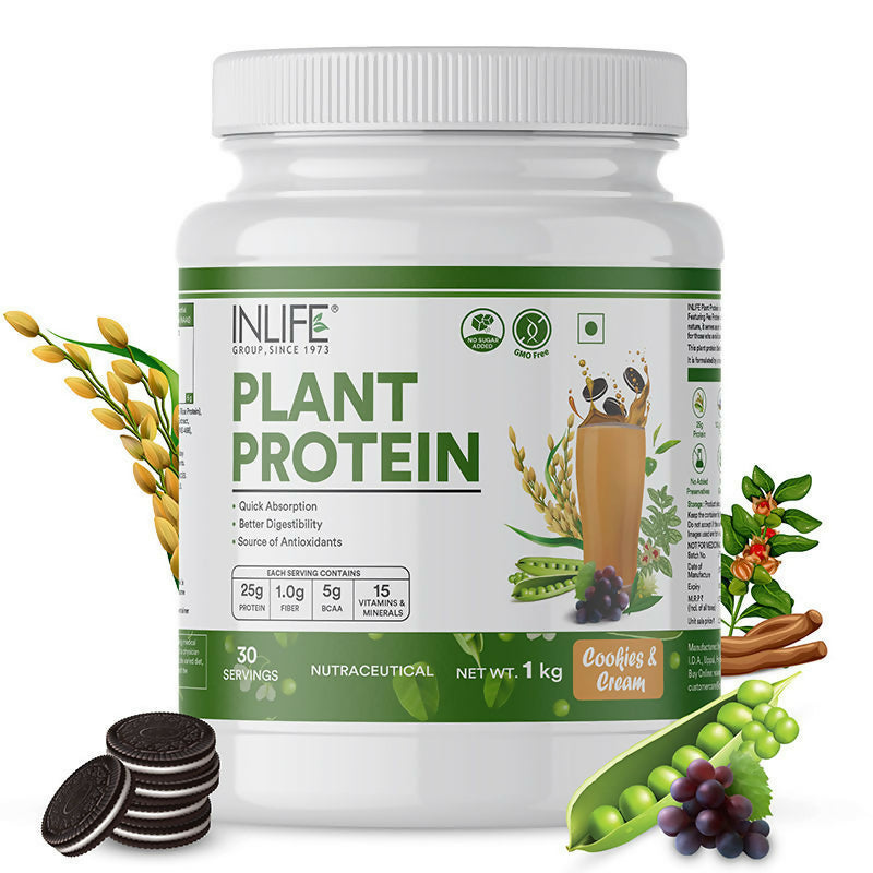 Image 1 of Inlife Plant Protein Powder Cookies & Cream