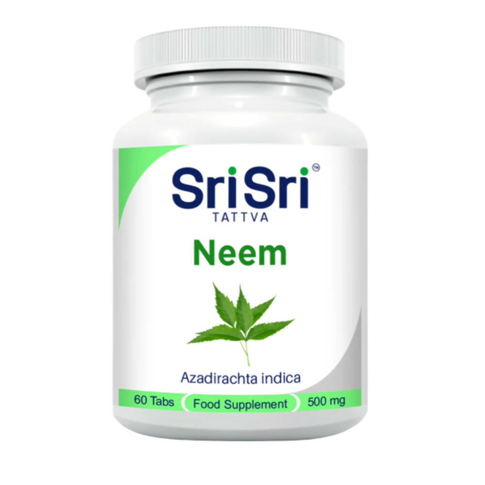 Image 1 of 60 tabs for the product Sri Sri Tattva USA Neem Tablets