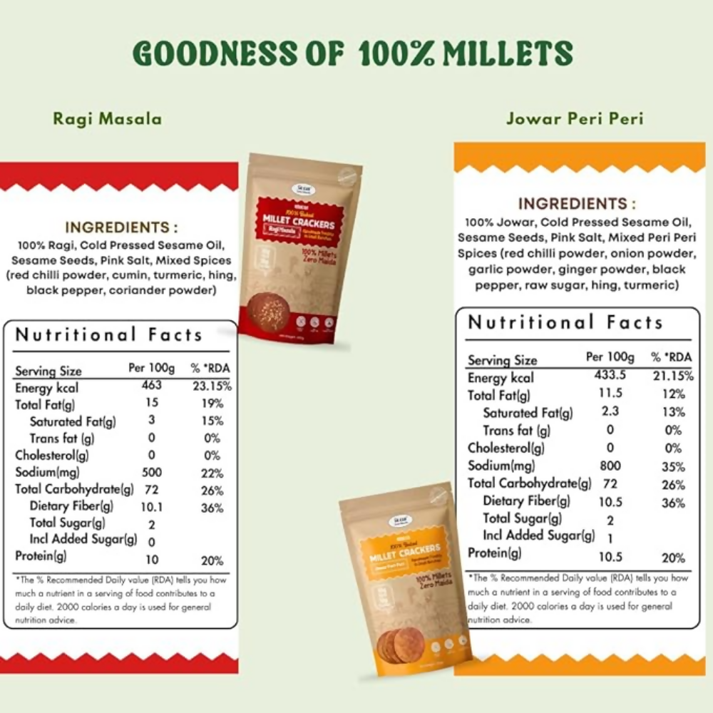 Image 2 of NIHKAN Millet Crackers Ragi Masala & Jowar Peri Peri