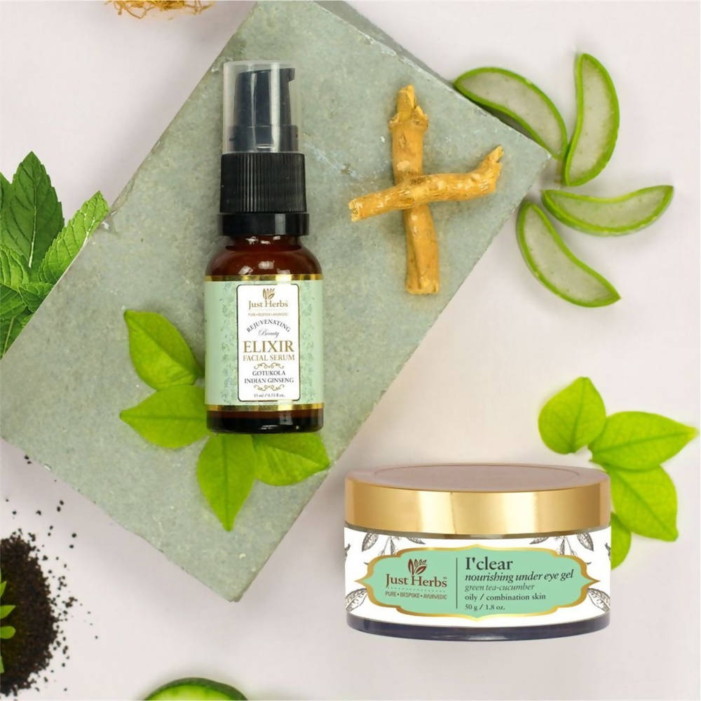 Image 2 of Just Herbs Under - Eye Kit For Oily / Combination Skin