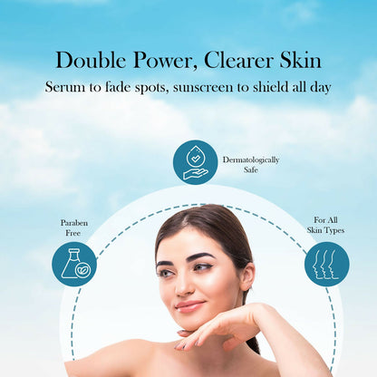 Image 4 of CareVeda Glutathione Skin Care Set of 2 | Face Serum & Sunscreen for Bright, Even-Toned Skin | Anti-Pigmentation & Glow Boost | For Men & Women