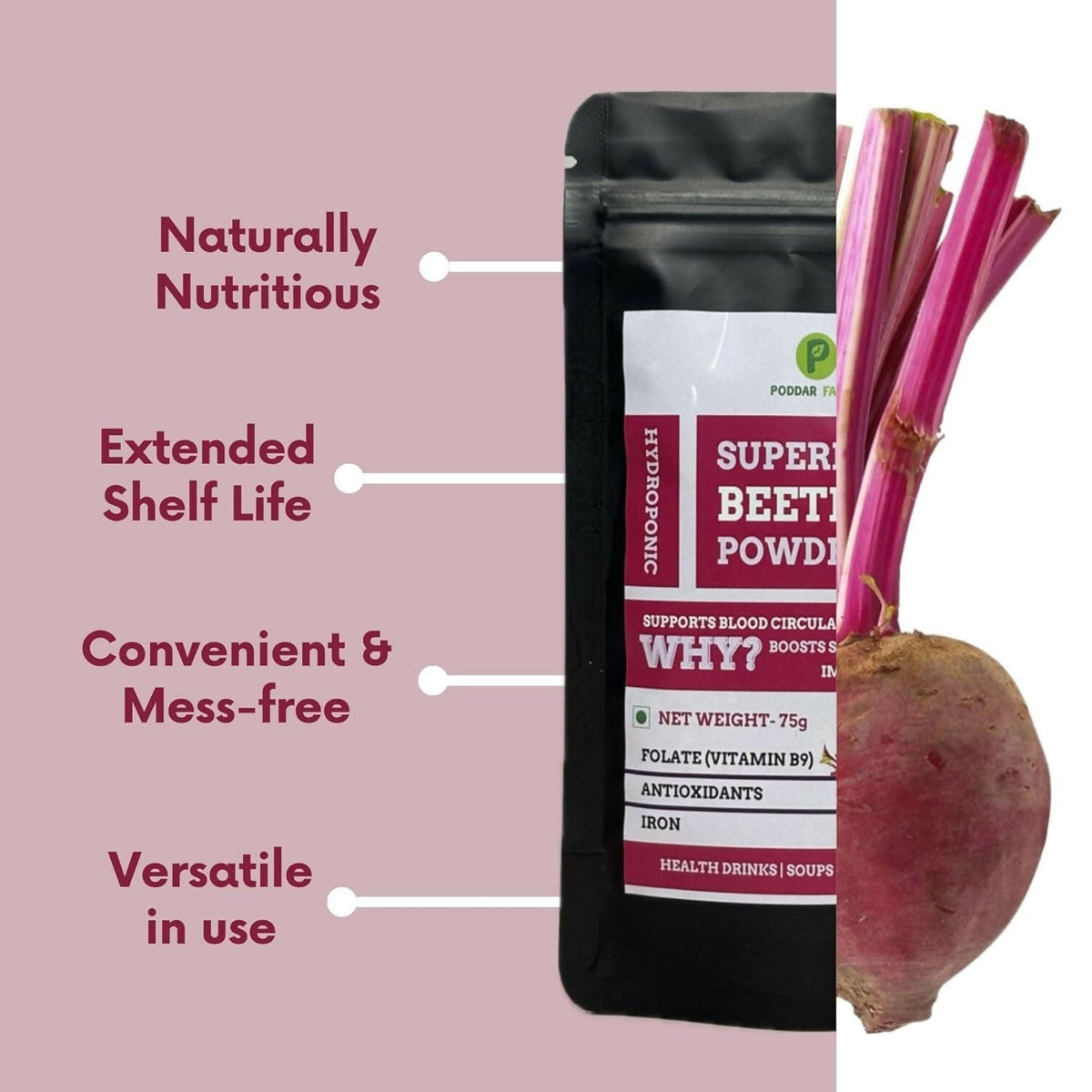 Image 2 of Poddar Farms Premium Beetroot Powder