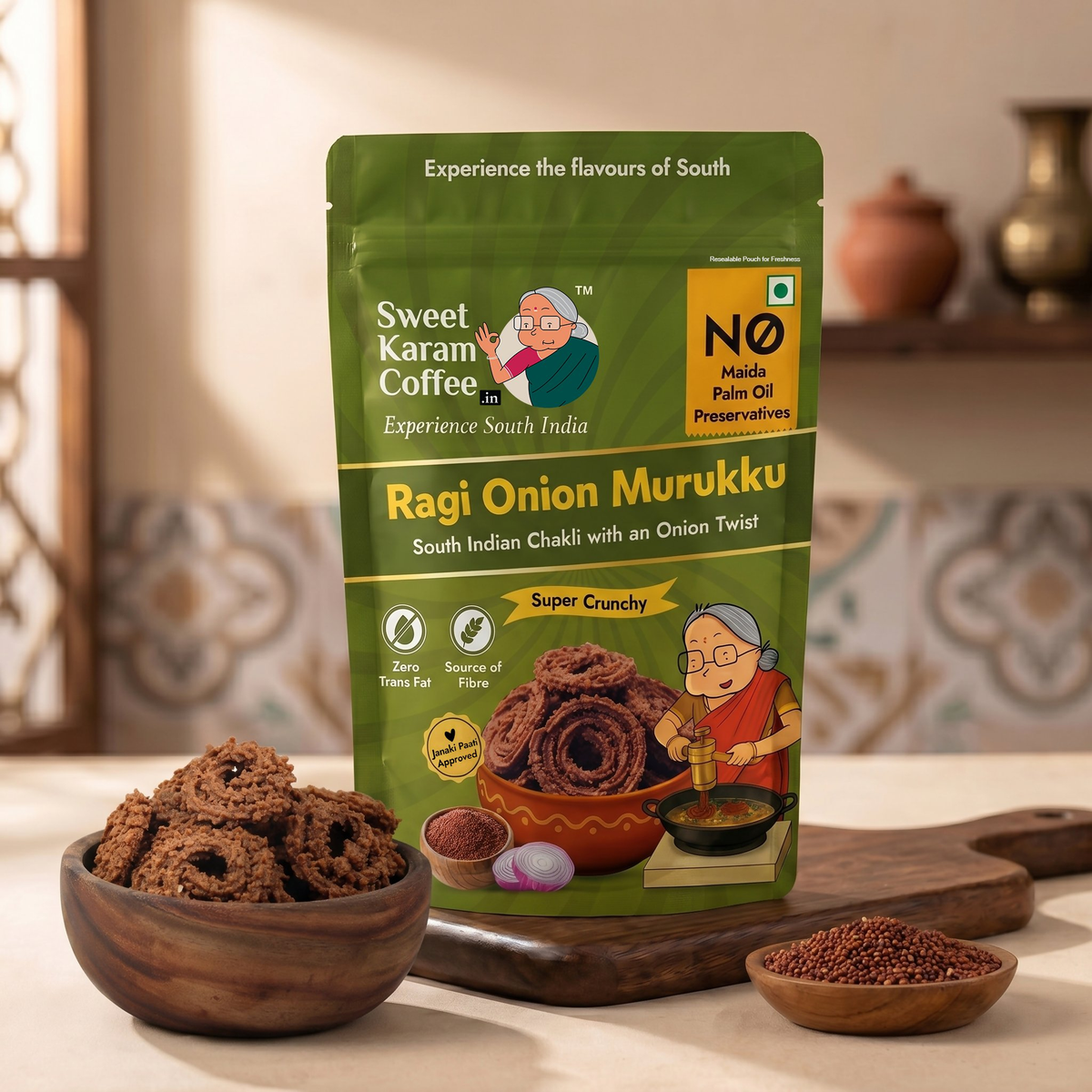 Image 2 of Sweet Karam Coffee Ragi Onion Murukku