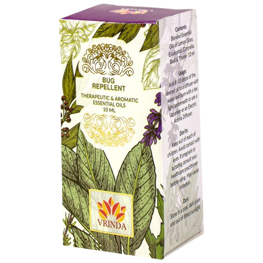 Image 1 of 10 ml / Pack of 1 for the product Vrinda Bug Repellant Therapeutic & Aromatic Essential Oil