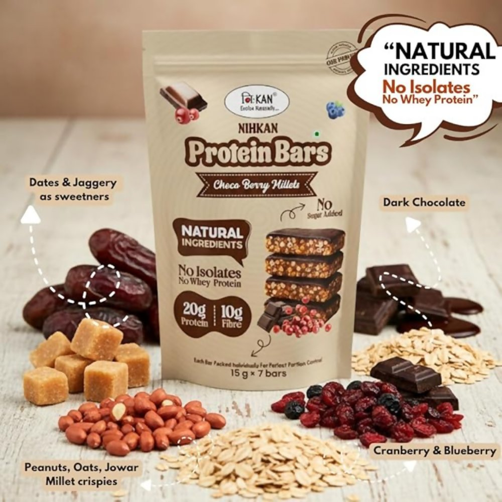 Image 3 of NIHKAN Choco Berry Millets Protein Mini Bars