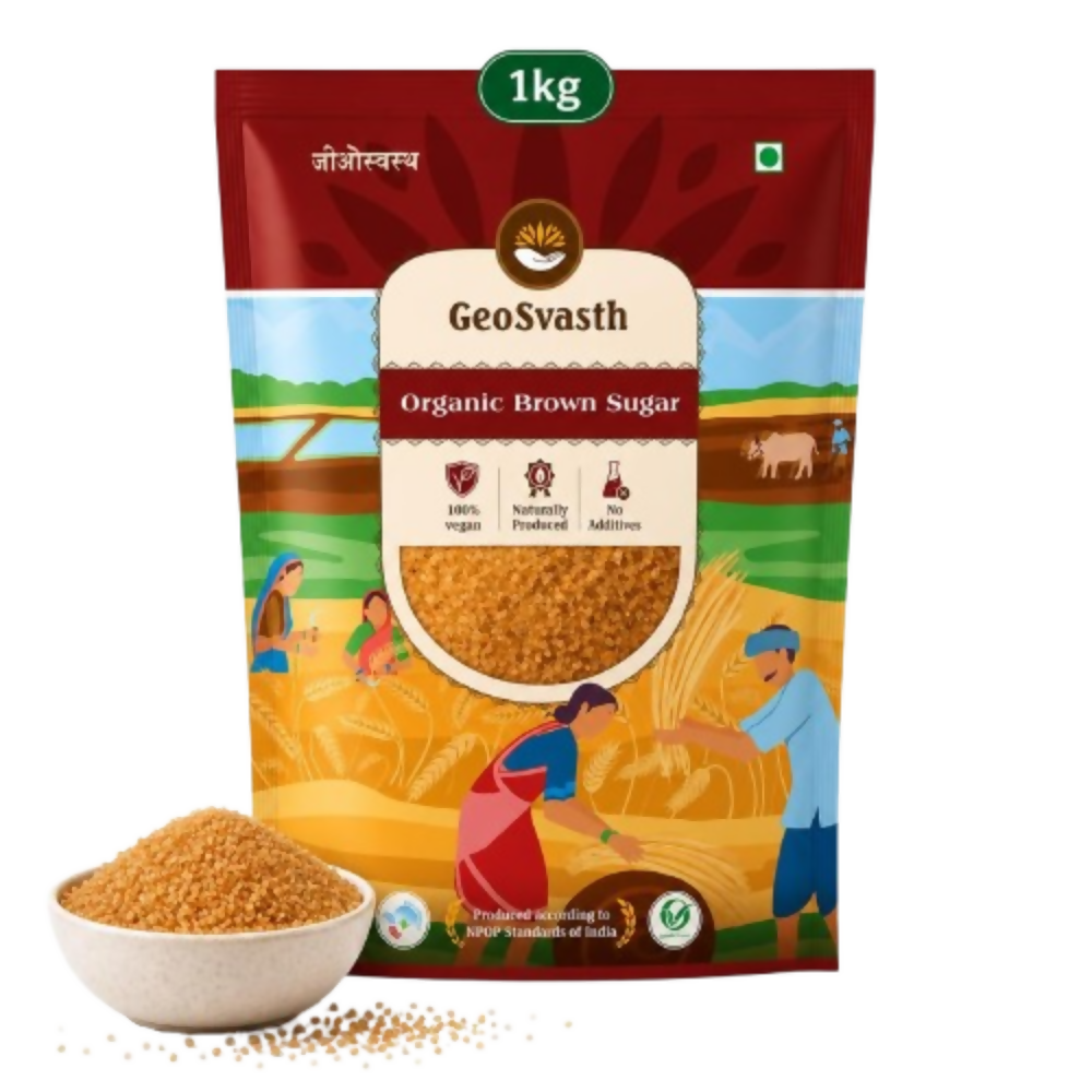Image 1 of 1 kg / Pack of 1 for the product Geosvasth Organic Brown Sugar