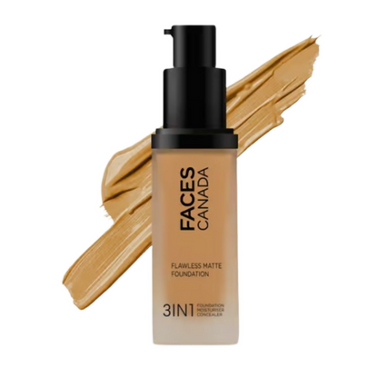 Image 1 of 30 ml / Pack of 1 for the product Faces Canada Flawless Matte Foundation - Warm Sand 042