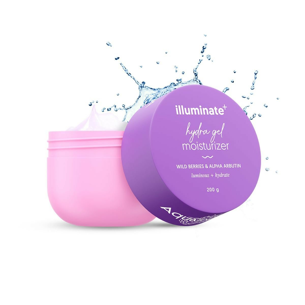 Image 1 of Aqualogica Illuminate+ Hydra Gel Moisturizer with Wild Berries & Alpha Arbutin, Non-Sticky & Quick Absorbing for Luminous Skin