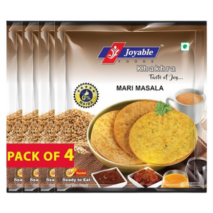 Image 1 of 200 gm / Pack of 4 for the product Joyable Mari Masala Khakhra