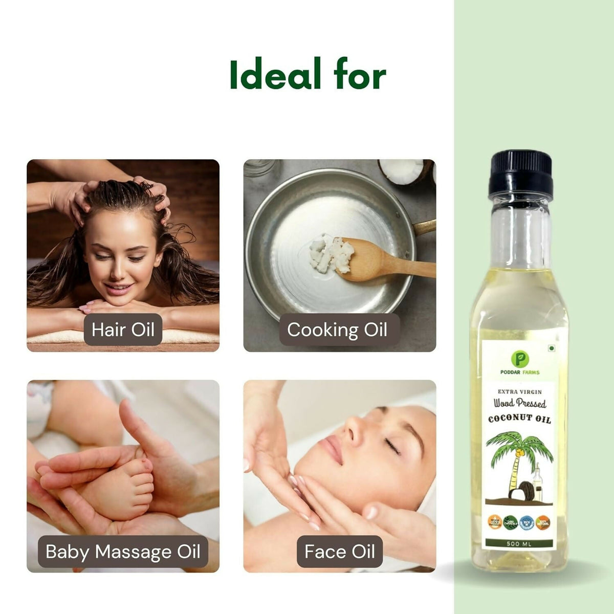 Image 4 of Poddar Farms Wood Pressed Coconut Oil