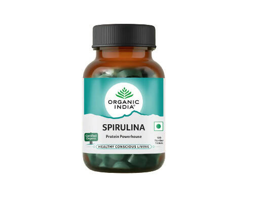 Image 1 of 120 tabs for the product Organic India Spirulina Tablets