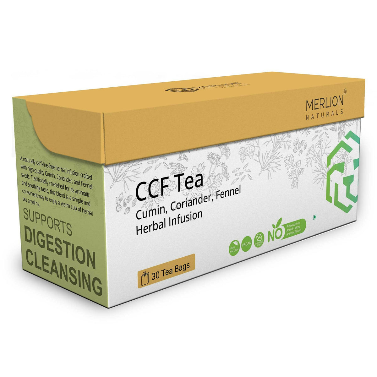 Image 1 of Merlion Naturals CCF Tea (Cumin, Coriander and Fennel Tea Bag)