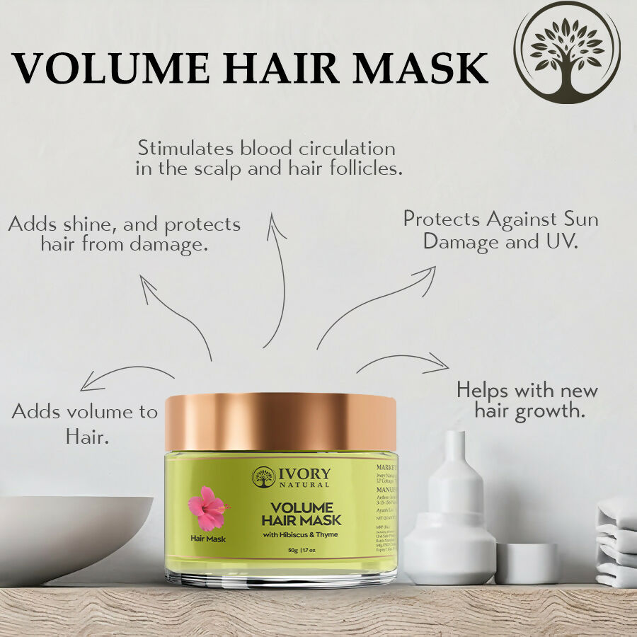 Image 8 of Ivory Natural Hair Volume Mask - Hair Volume And Length For Both Men & Women