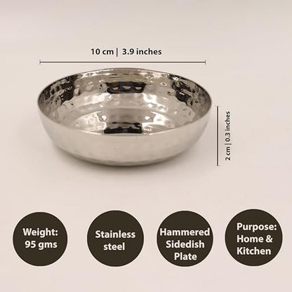 Image 4 of Spillbox Hammered Halwa Plate-4
