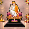 Image 1 of Default Title for the product Sai Baba Wooden MDF Printed Idol with Stand, 4 x 5 Inch, Pooja Room Decor, Home Temple Mandir Decoration, Religious Gift