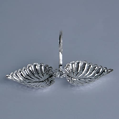 Image 1 of Default Title for the product Dista Silvers Kumkum Haldi Betel Leaf Set 30.3g