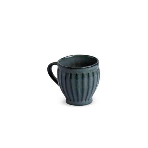 Image 3 of ExclusiveLane Ribbed Medley Ceramic Tea Cups Set of 6 110 ml