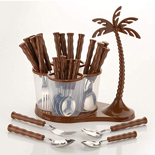 Image 6 of Xiran Antic Cutlery Set for Dining Table with Stand-24 Piece