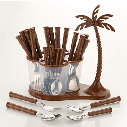 Image 6 of Xiran Antic Cutlery Set for Dining Table with Stand-24 Piece