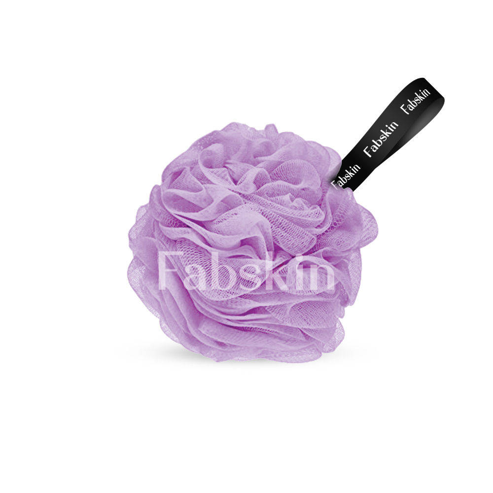 Image 2 of Fabskin Luxury Bathing Round Loofah Bath Sponge - Purple