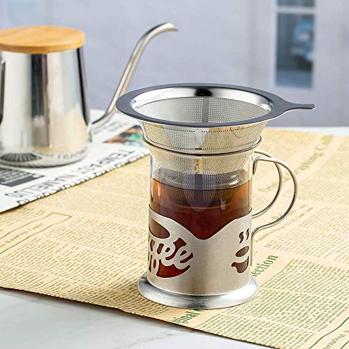 Image 4 of HASTHIP Pour Over Coffee Filter, Paperless Coffee Dripper 2-4 Cup SUS