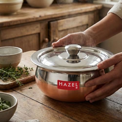 Image 6 of HAZEL Copper Bottom Handi Medium 1200 ml with Lid
