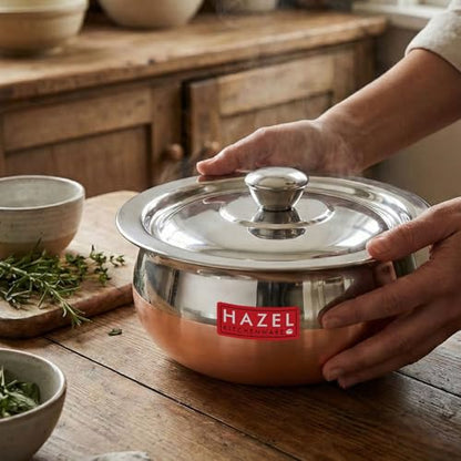 Image 6 of HAZEL Copper Bottom Handi Medium 1200 ml with Lid