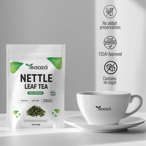 Image 3 of Teaaza Organic Nettle Leaf Tea - 100 Grams, 50+ Cups