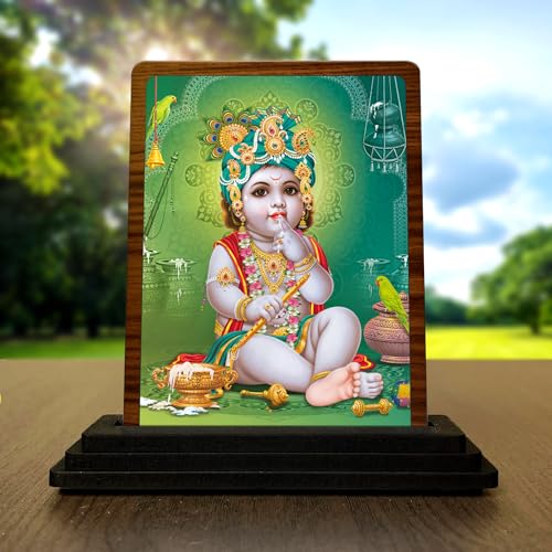 Image 1 of Default Title for the product Panchmukhi Hanuman Wooden Idol - Glossy Finish 5x4in | Murti for Car Dashboard & Home Temple | Perfect Small Statue for Door Entrance & Puja | Enhance Spaces (bal Gopal 1)