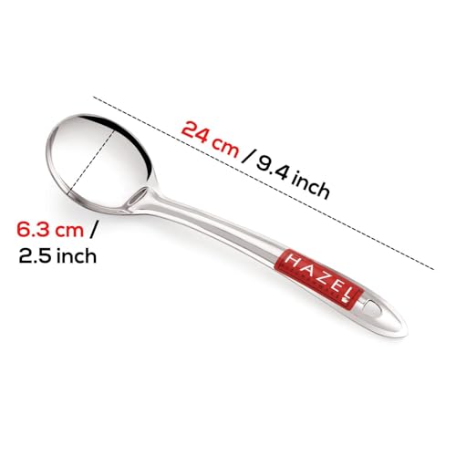 Image 4 of HAZEL Stainless Steel Oval Shape Serving Spoon Scooper Spatula Server Kitchen Utensils
