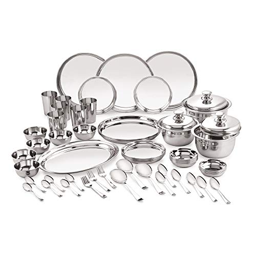 Image 3 of 61 pieces / Premium for the product neelam Stainless Steel Dinner Set