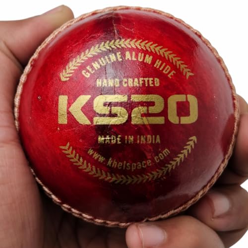 Image 6 of KHELSPACE KS-20 4 Piece Leather Cricket Ball Red Pack of 1 Cricket Ball